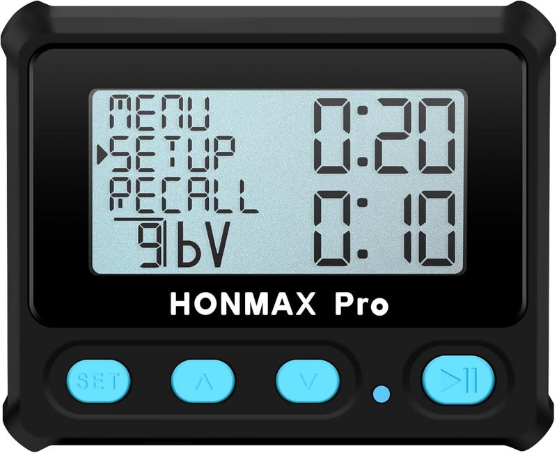 Honmax 8100 Professional Interval Timer and Stopwatch, Backlight, USB-C Charged, Clock -Black - Image 1